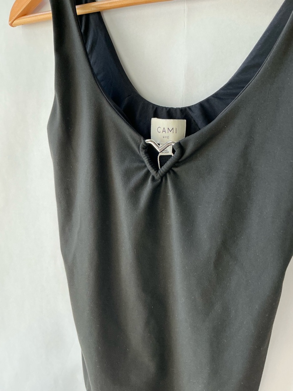 NWT! Cami NYC Camilla Tayma Bodysuit with Heart Ring Festival Black Size Small - Picture 3 of 12